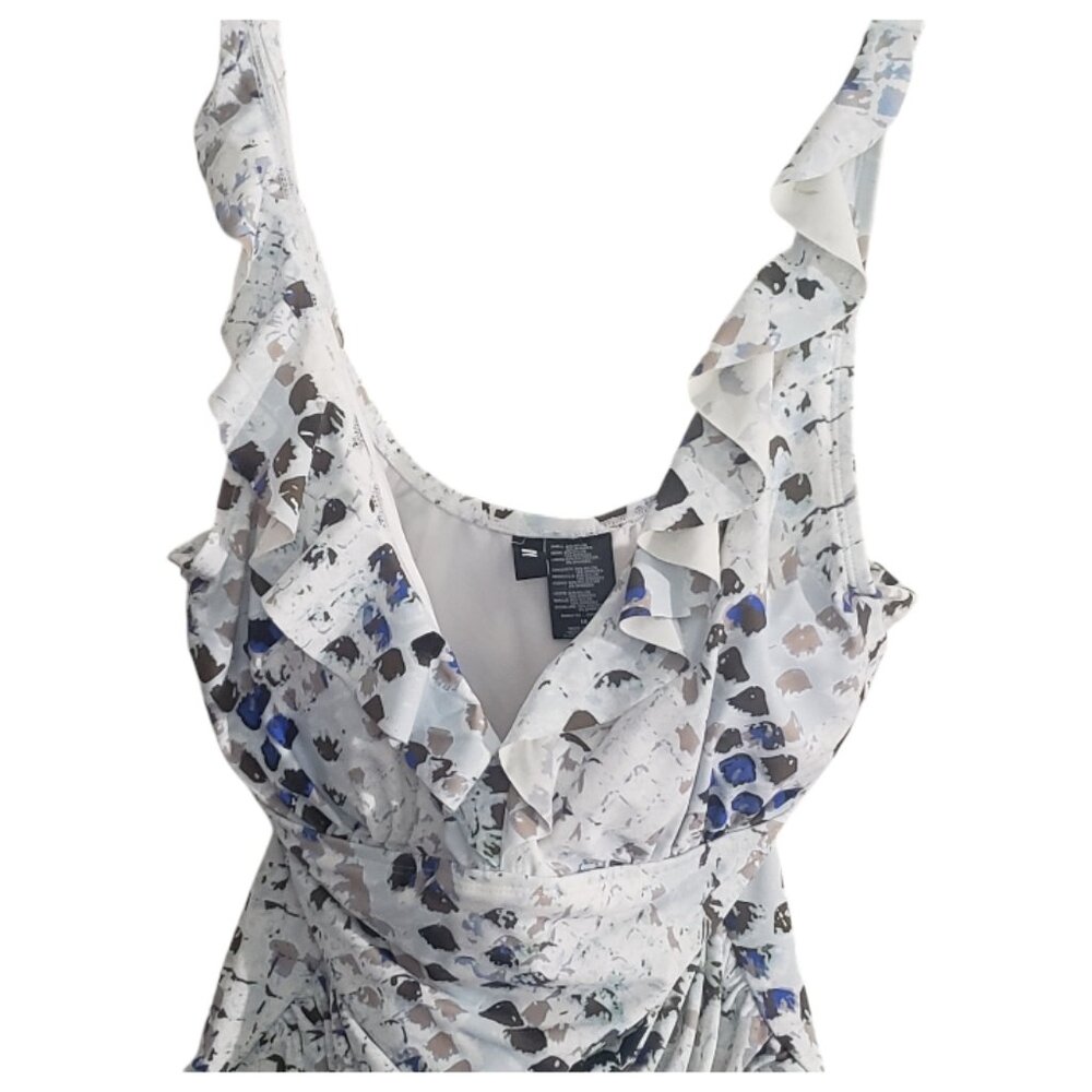 CT1902 DKNY One Piece White/Multi Swimsuit with Built in Bra 18 - Picture 2 of 6